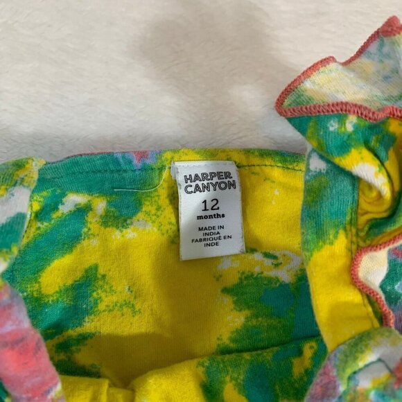 5/$25 Harper Canyon spring summer tie dye floral ruffle bubble romper jumper - Picture 4 of 5